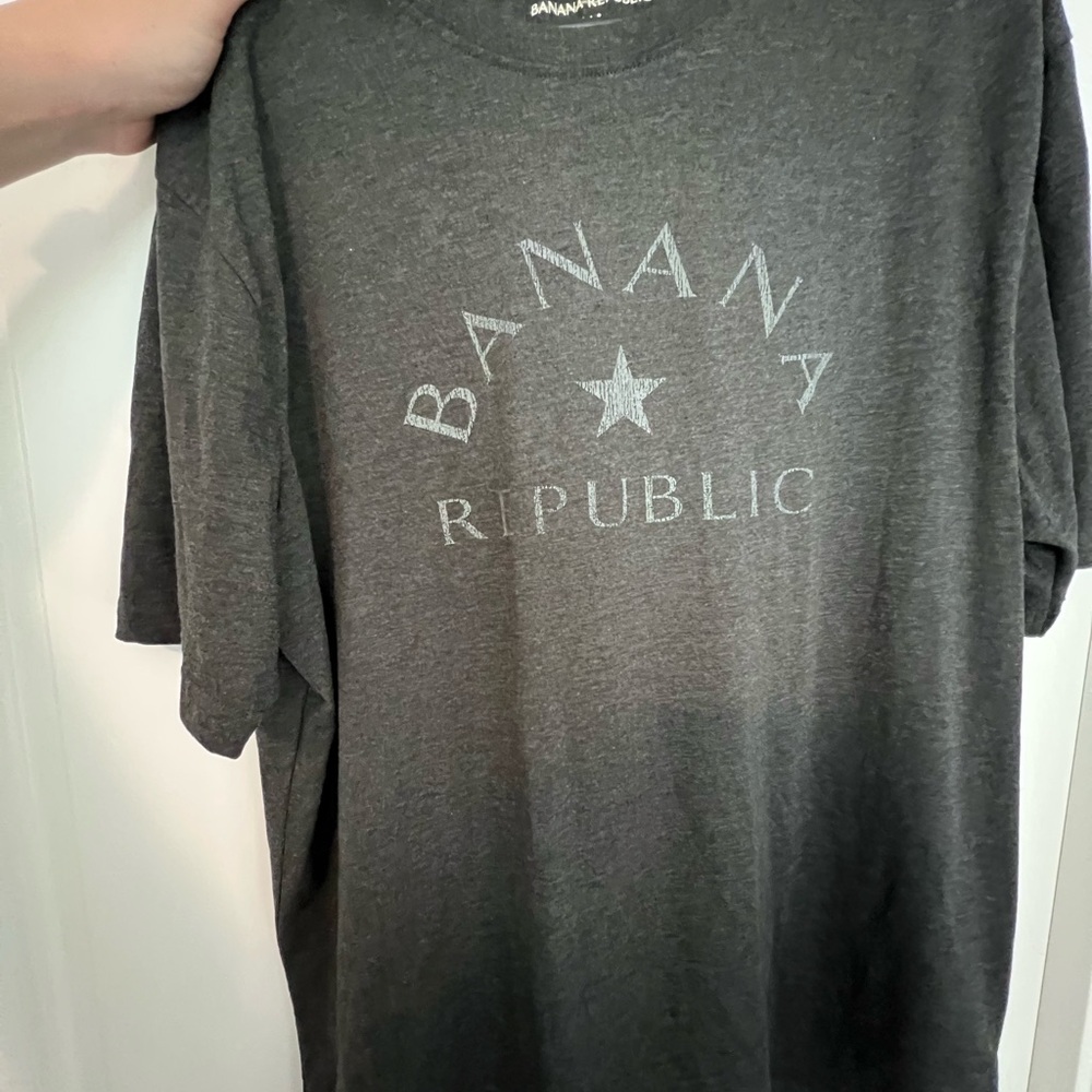 Banana Republic Charcoal Premium Wash Tee